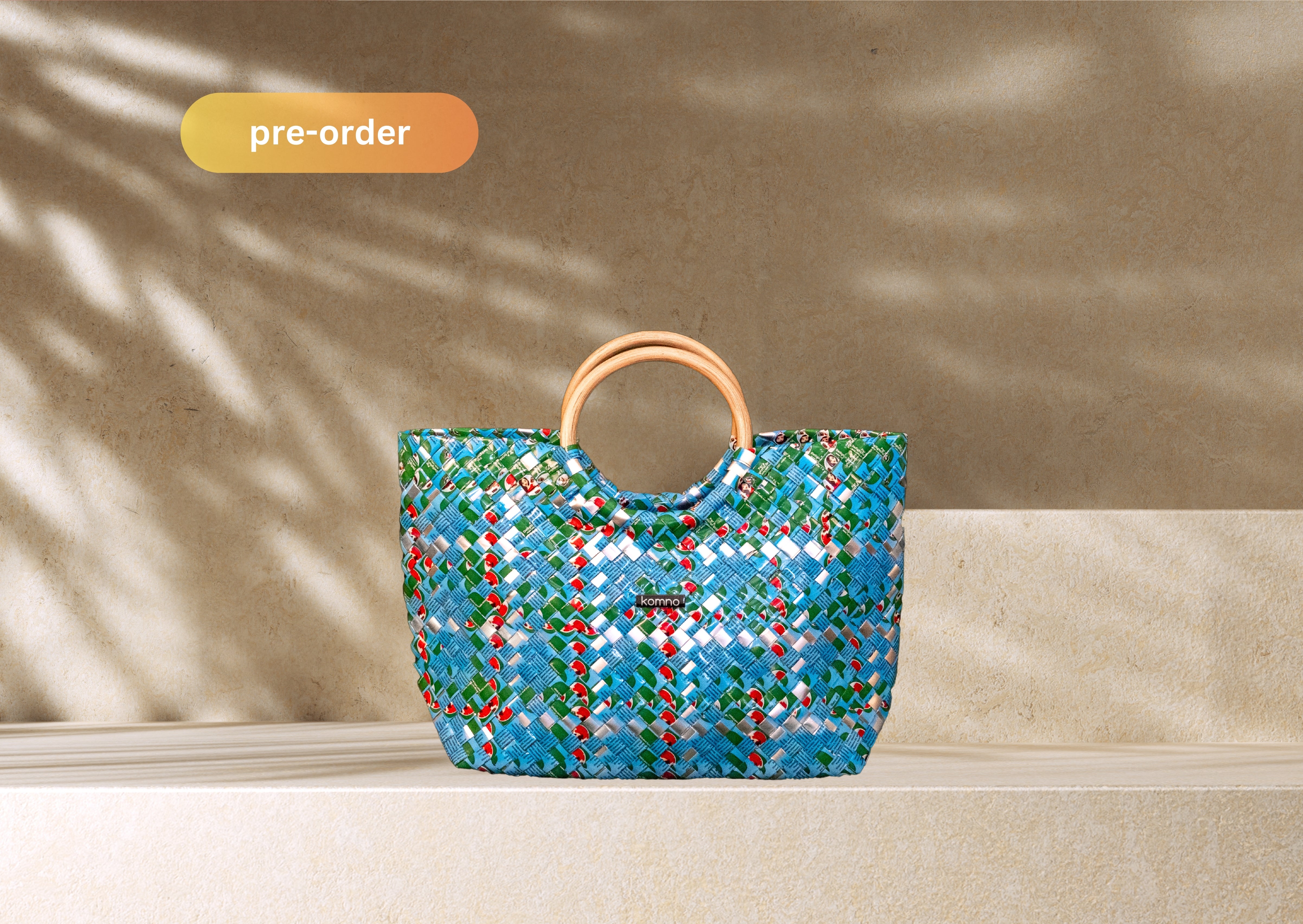 Santa Fe Tote Small - Aqua Mosaic