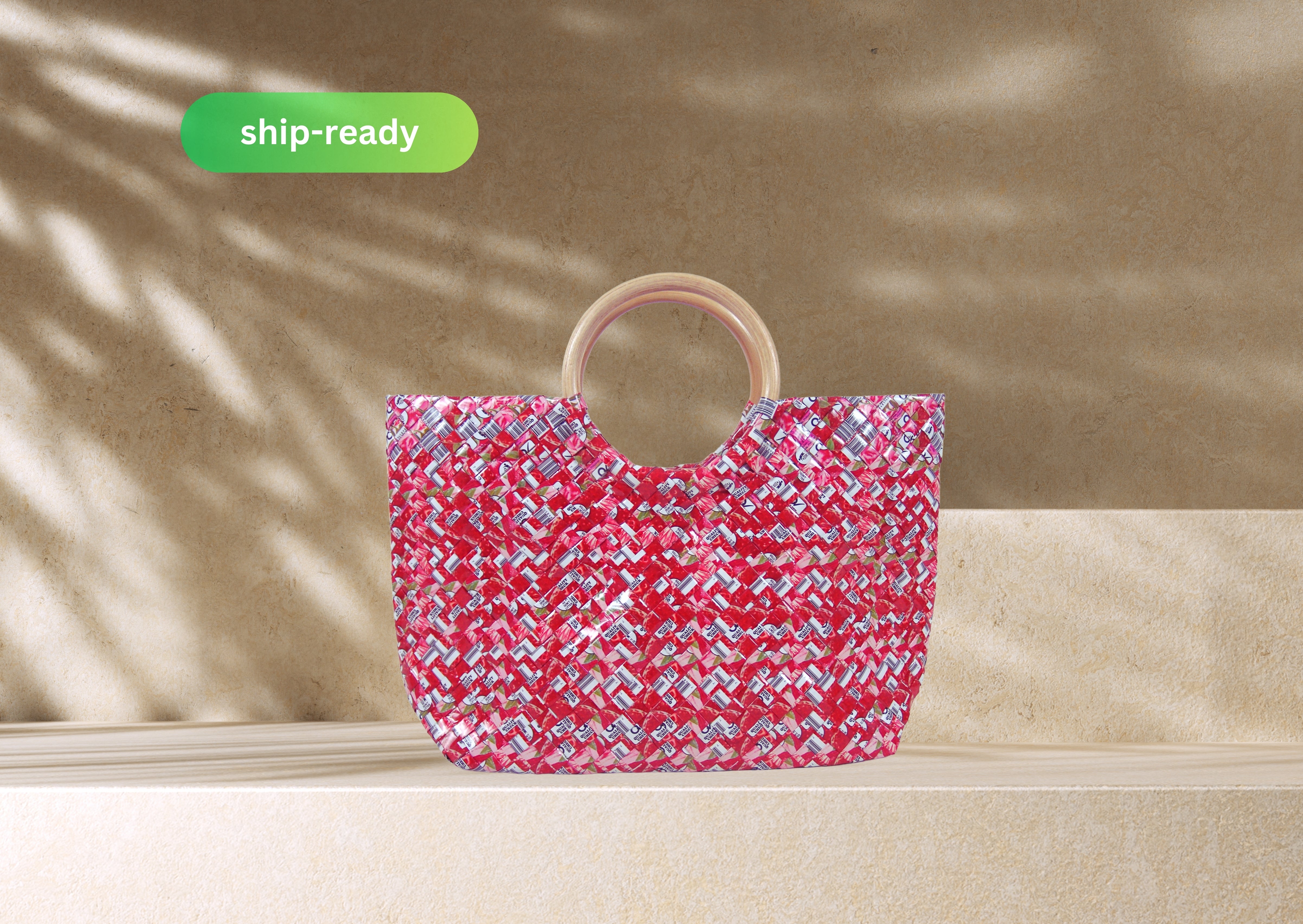 Santa Fe Tote Small - Ruby Twist