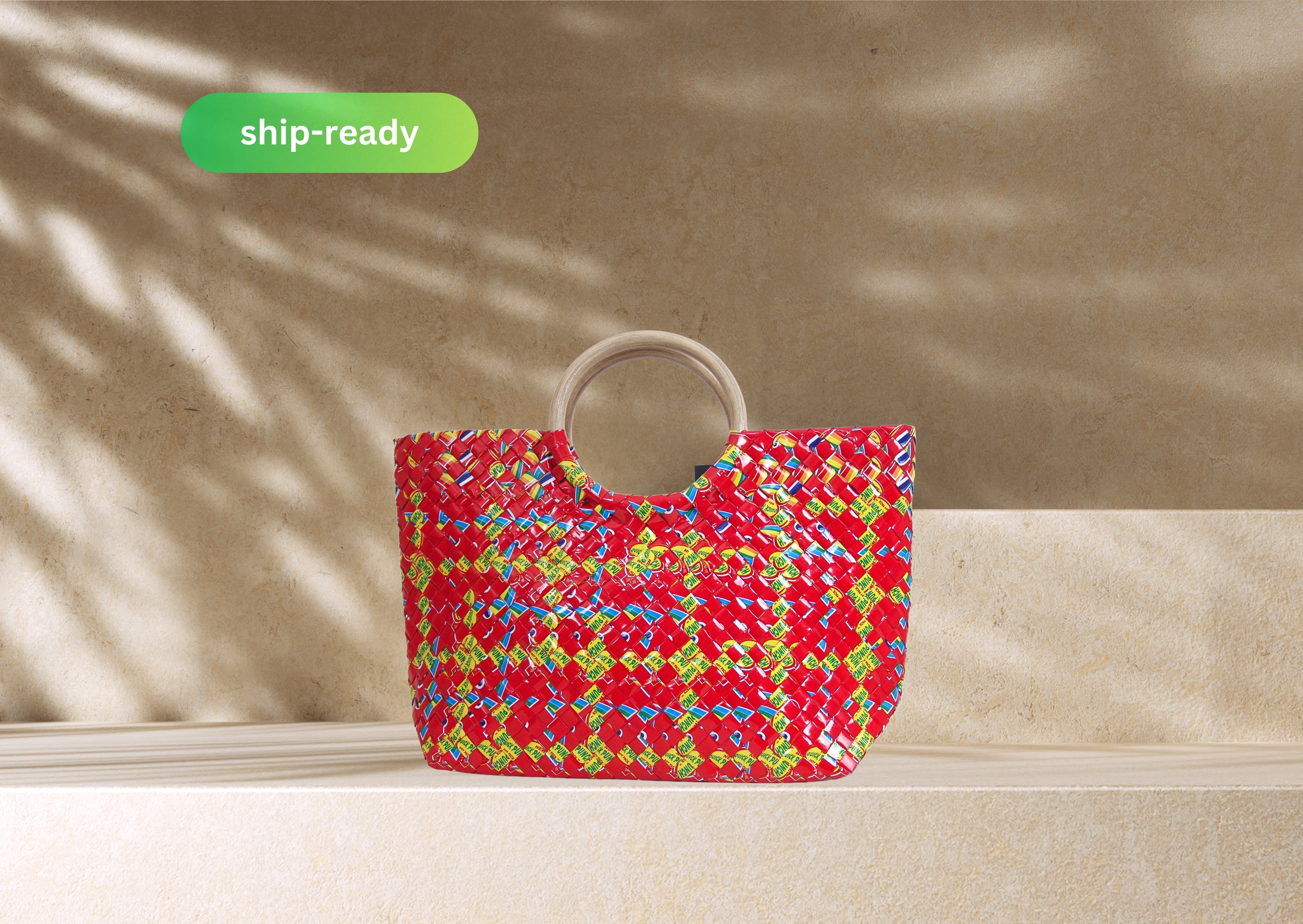 Santa Fe Tote Small - Scarlet Amber