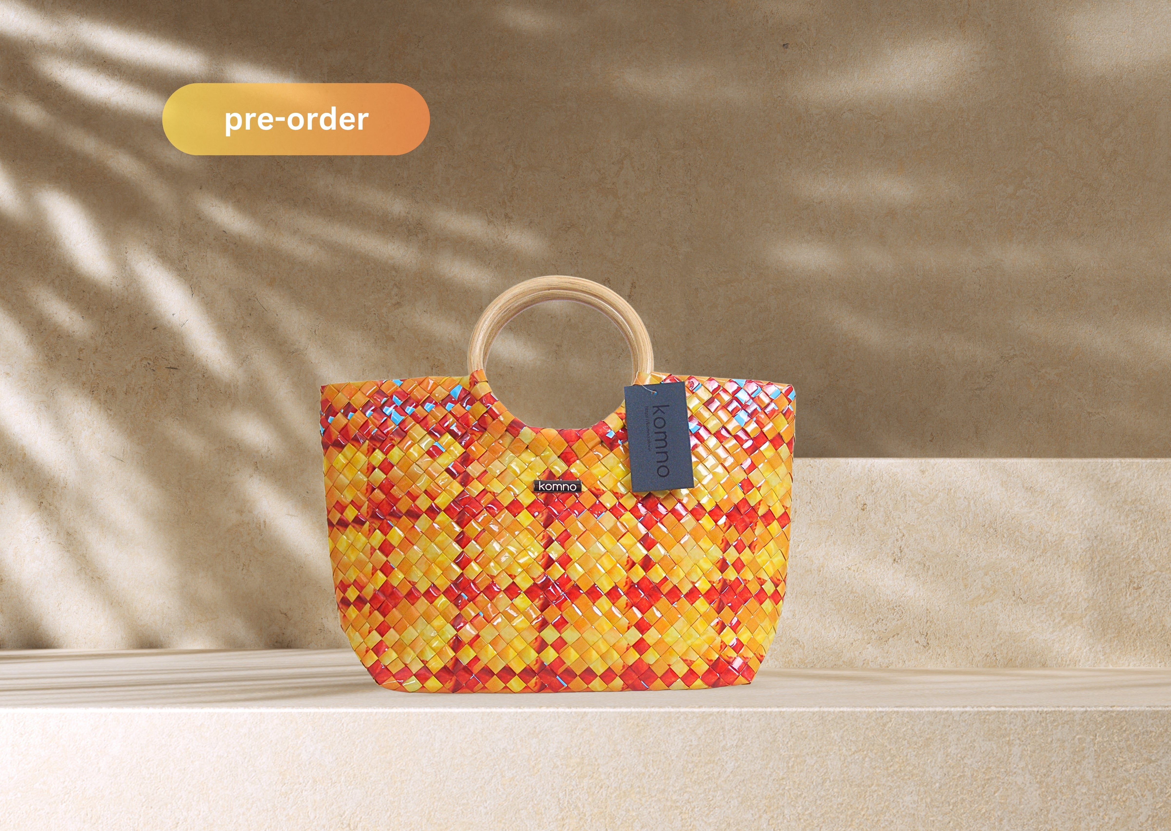 Santa Fe Tote Small - Hibiscus Sunset