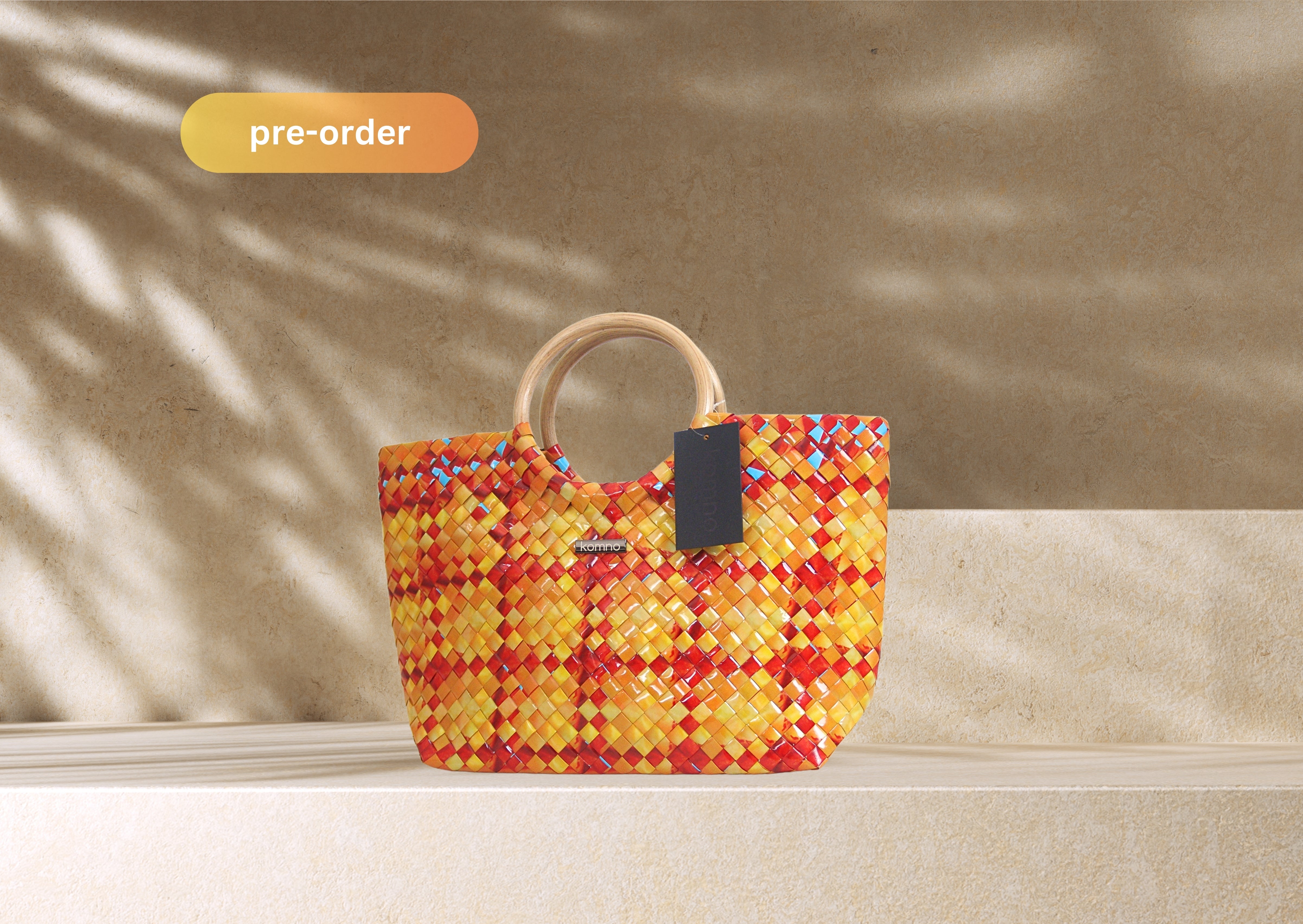 Santa Fe Tote Small - Hibiscus Sunset