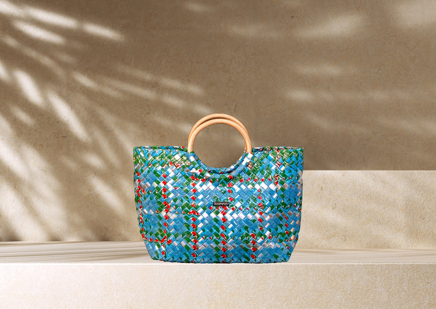 Santa Fe Tote Small - Aqua Mosaic